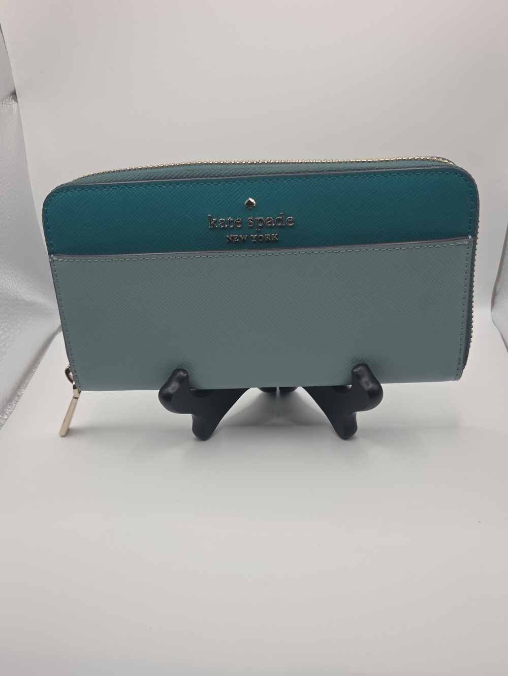 kate spade Two-Tone Teal and Light Teal Zip Around Wallet